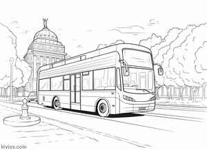 City Bus Coloring Page #558614790