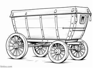 Covered Wagon Coloring Page #1071021626