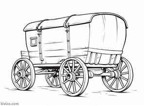 Covered Wagon Coloring Page #112558378