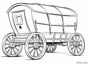 Covered Wagon Coloring Page #1270425847