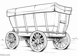 Covered Wagon Coloring Page #151001642