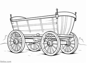 Covered Wagon Coloring Page #1558323544