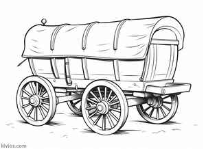 Covered Wagon Coloring Page #169097736