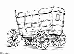 Covered Wagon Coloring Page #1812529712