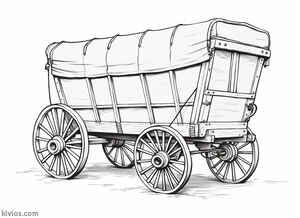 Covered Wagon Coloring Page #2008315187