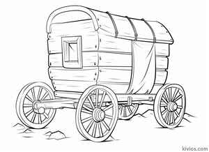 Covered Wagon Coloring Page #2187719866