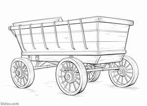 Covered Wagon Coloring Page #258327103