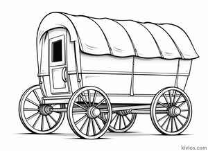 Covered Wagon Coloring Page #2592031399