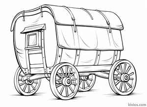 Covered Wagon Coloring Page #261756210