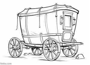 Covered Wagon Coloring Page #285914565