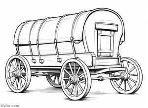 Covered Wagon Coloring Page #292646455