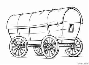 Covered Wagon Coloring Page #2965714283