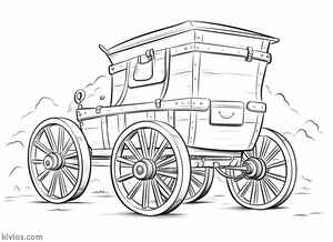 Covered Wagon Coloring Page #3036210370