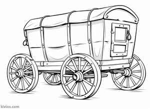 Covered Wagon Coloring Page #318195865