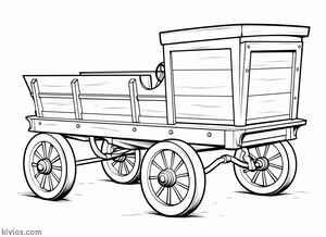 Covered Wagon Coloring Page #44559766