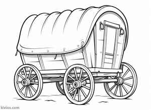 Covered Wagon Coloring Page #773120485