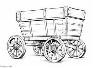 Covered Wagon Coloring Page #775313243