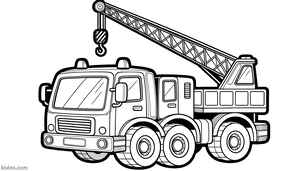 Crane Truck Coloring Page #125152141