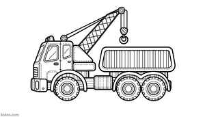 Crane Truck Coloring Page #15072748