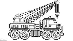 Crane Truck Coloring Page #1521214400