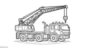 Crane Truck Coloring Page #2155426368