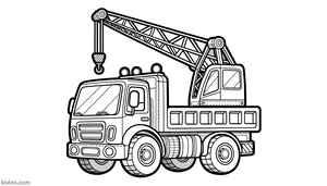 Crane Truck Coloring Page #2286431970