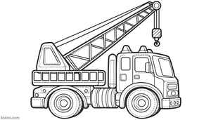 Crane Truck Coloring Page #2678017270
