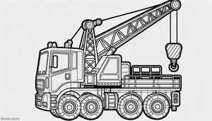 Crane Truck Coloring Page #2889511053