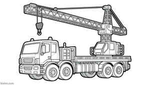 Crane Truck Coloring Page #2912025098
