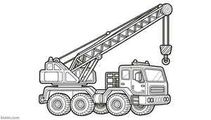Crane Truck Coloring Page #29506927