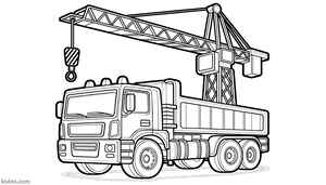 Crane Truck Coloring Page #55356650