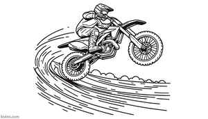 Dirt Bike Coloring Page #1456016871