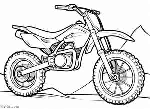 Dirt Bike Coloring Page #596229036