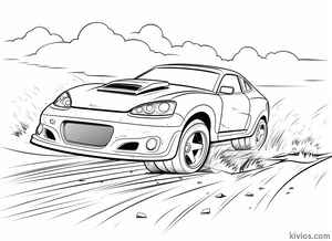 Dirt Track Race Car Coloring Page #1407215100