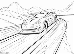 Dirt Track Race Car Coloring Page #1741032110