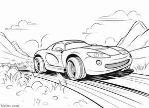 Dirt Track Race Car Coloring Page #1860416978