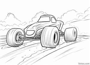 Dirt Track Race Car Coloring Page #2269325023