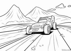 Dirt Track Race Car Coloring Page #25163645