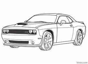 Dodge Challenger Coloring Page #1006628731