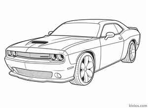 Dodge Challenger Coloring Page #1046318266