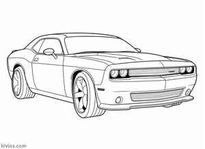Dodge Challenger Coloring Page #114826679