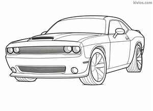 Dodge Challenger Coloring Page #1265618245