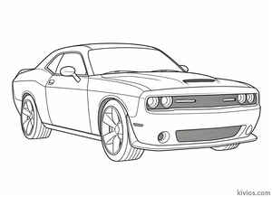 Dodge Challenger Coloring Page #135894823