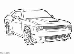 Dodge Challenger Coloring Page #1437624817