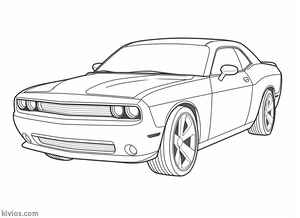 Dodge Challenger Coloring Page #1492231554