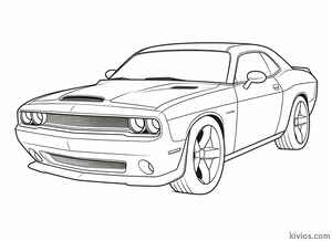 Dodge Challenger Coloring Page #1517915064
