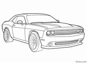 Dodge Challenger Coloring Page #1692919330