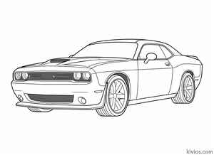 Dodge Challenger Coloring Page #17611545