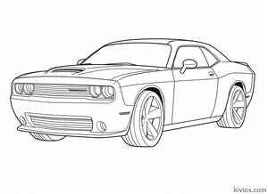 Dodge Challenger Coloring Page #1820711747