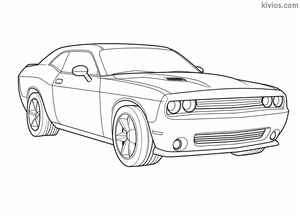Dodge Challenger Coloring Page #1895520695